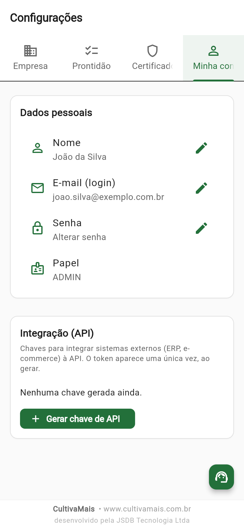 Aba Minha conta