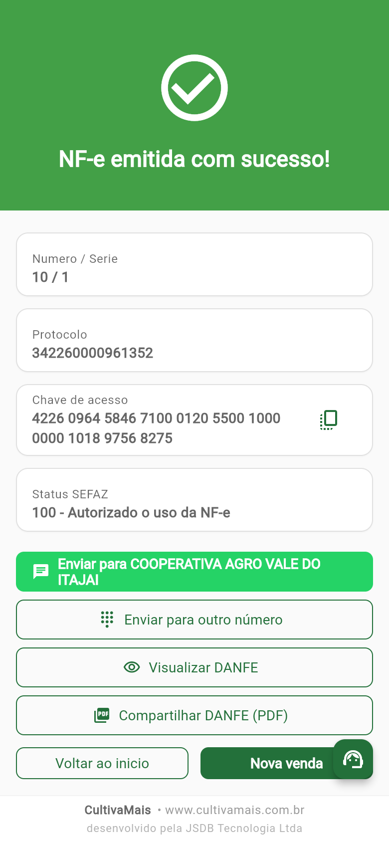 NF-e autorizada