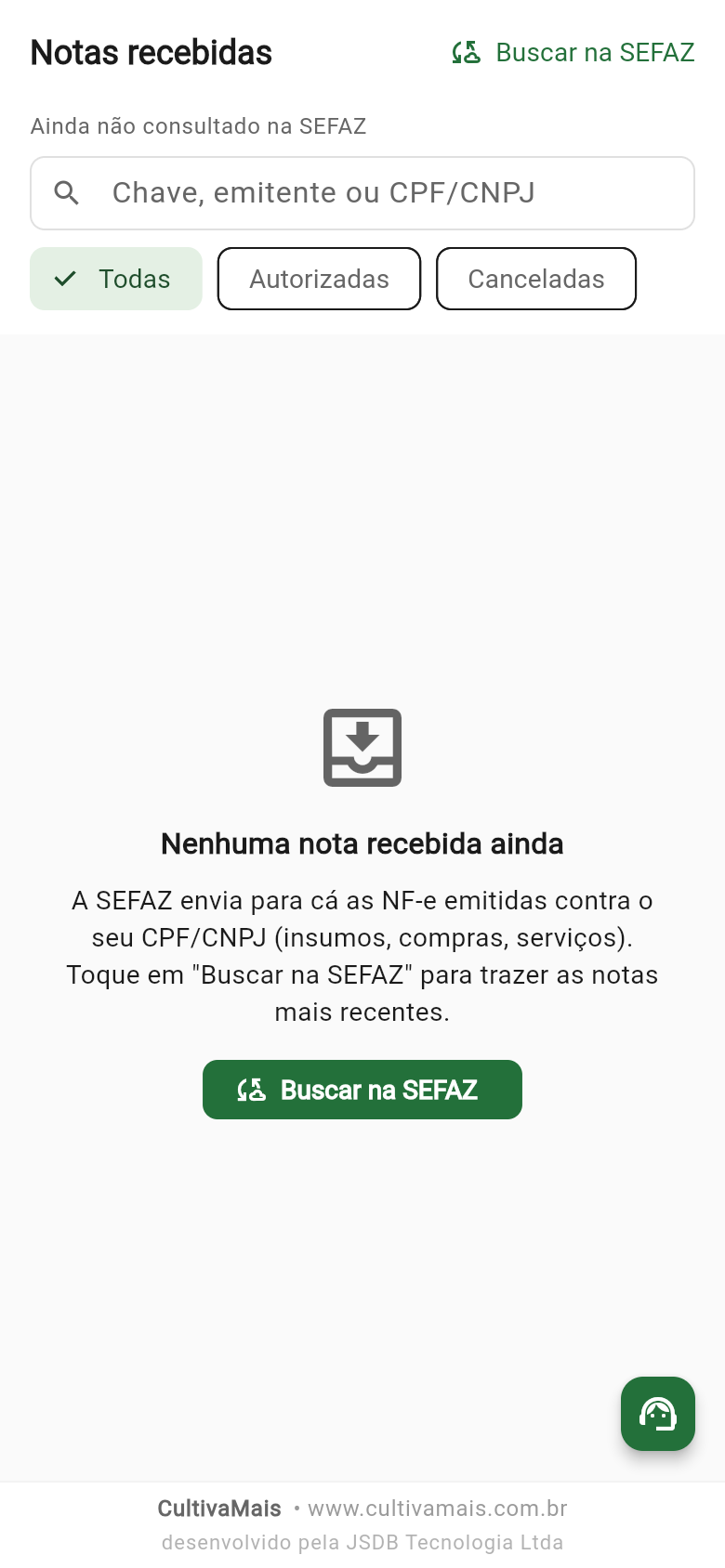 Notas recebidas