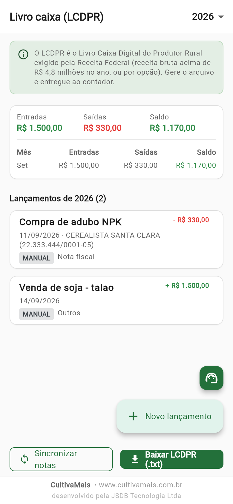 Livro caixa