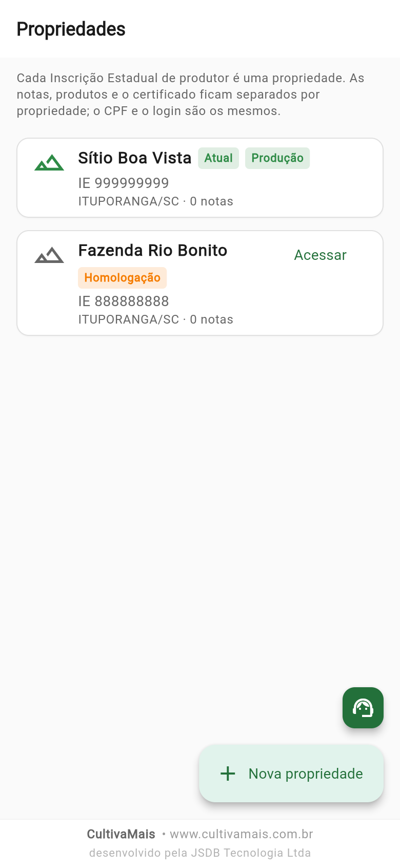 Propriedades